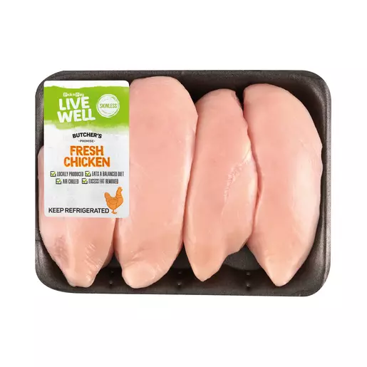 PnP Live Well Skinless Chicken Breast 4s Fillets - Avg Weight 700g