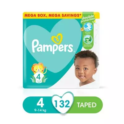 Pampers Active Baby Nappies Maxi Mega Pack Size 4 132's Pampers Active Baby Nappies Maxi Mega Pack Size 4 132's