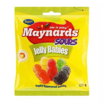 Maynards Energy Jelly Babies Sour 125g