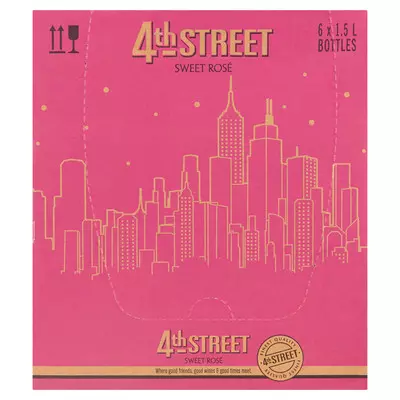 4th Street Natural Sweet Rose Wine 1.5L x 6 4th Street Natural Sweet Rose Wine 1.5L x 6