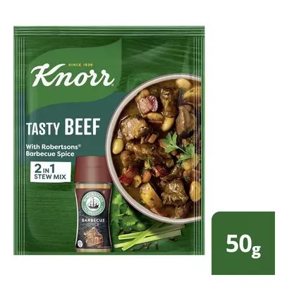 Knorr Tasty Beef 2in1 Stew Mix with Robertsons Barbecue Spice 50g
