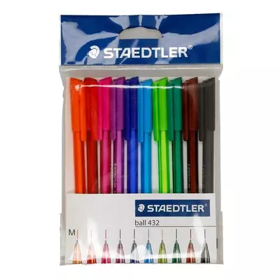 Staedtler Ballpoint 10 Assorted Colours