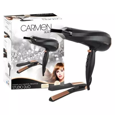 Carmen Amber Studio Duo Hairdryer 1ea Aightener Set Carmen Amber Studio Duo Hairdryer 1ea Aightener Set