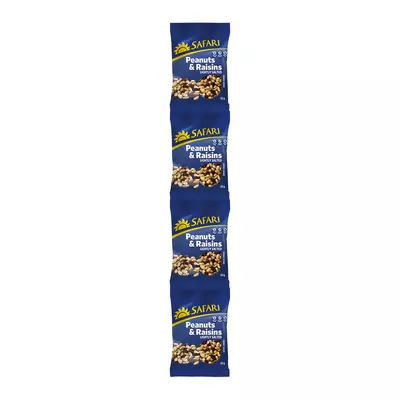Safari Peanuts And Raisins 40g 4's Safari Peanuts And Raisins 40g 4's
