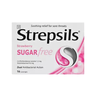 Strepsils Lozenges Strawberry 16 Pack Strepsils Lozenges Strawberry 16 Pack