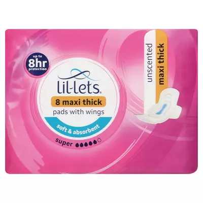 Lil-lets Unscented Maxi Thick Super 8's Lil-lets Unscented Maxi Thick Super 8's