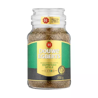 Douwe Egberts Espresso Style Instant Coffee 200g Douwe Egberts Espresso Style Instant Coffee 200g