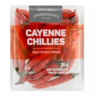 PnP Cayenne Chillies 50g PnP Cayenne Chillies 50g