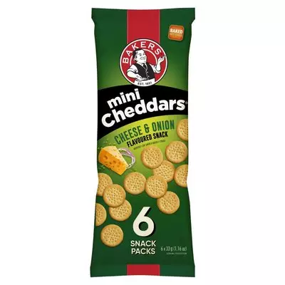 Bakers Mini Cheddars Cheese & Onion 198g