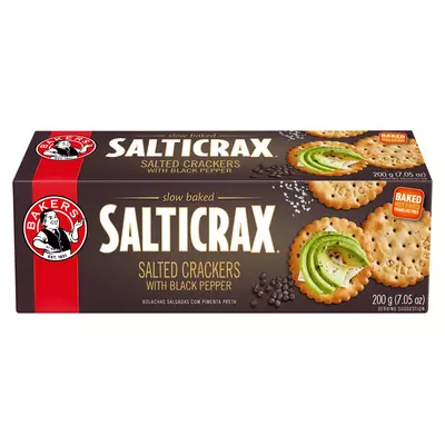 Bakers Salticrax Black Pepper 200g Bakers Salticrax Black Pepper 200g