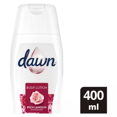 Dawn Rich Lanolin and Rose Water Silky Body Lotion for Soft Skin 400ml