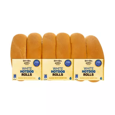 PnP White Hot Dog Rolls 6's
