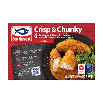 Sea Harvest Crisp & Chunky Classic Hake 500g Sea Harvest Crisp & Chunky Classic Hake 500g
