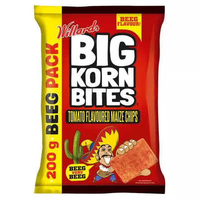 Willards Big Korn Bites Tomato 200g