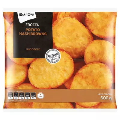 PnP Frozen Plain Hashbrown 600g