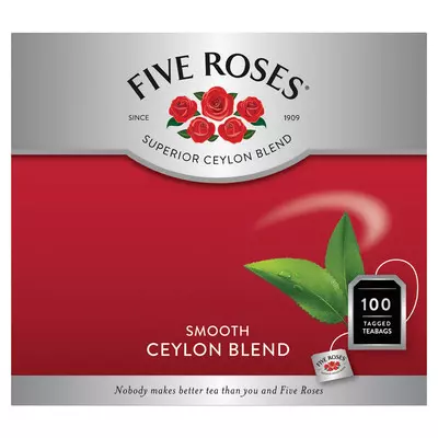 Five Roses Tagged Tea Bags 100's