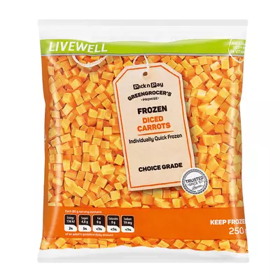 PnP Live Well Frozen Diced Carrots 250g PnP Live Well Frozen Diced Carrots 250g
