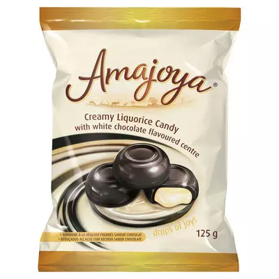 Amajoya Liquorice White Chocolate 125g Amajoya Liquorice White Chocolate 125g
