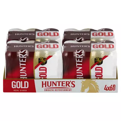 Hunters Gold Cider Can 440ml x 24