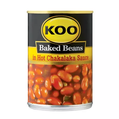 Koo Baked Beans Hot Chakalaka 410g Koo Baked Beans Hot Chakalaka 410g
