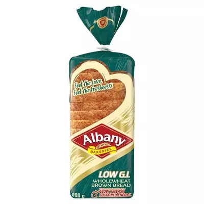 Albany Superior Whole Wheat Brown Bread Low GI 800g Albany Superior Whole Wheat Brown Bread Low GI 800g