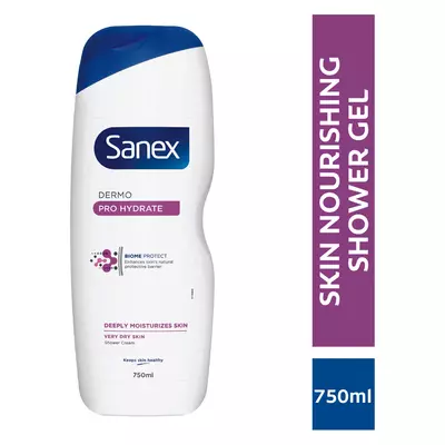 Sanex Dermo Pro Hydrate Shower Gel - Body Wash 750ml