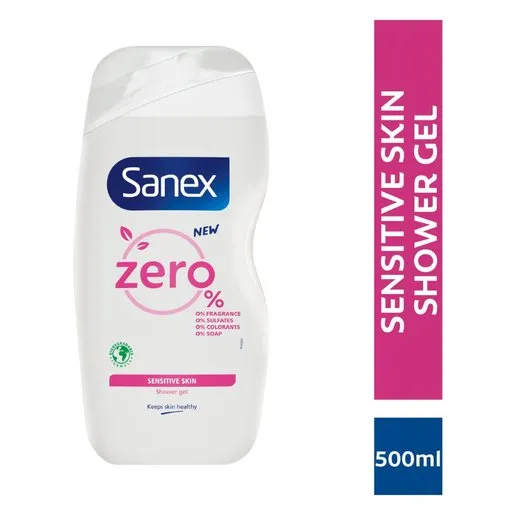 Sanex Zero% Sensitive Shower Gel - Body Wash 500ml