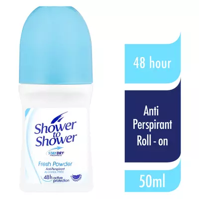 Shower To Shower Roll On Fresh Powder 50ml