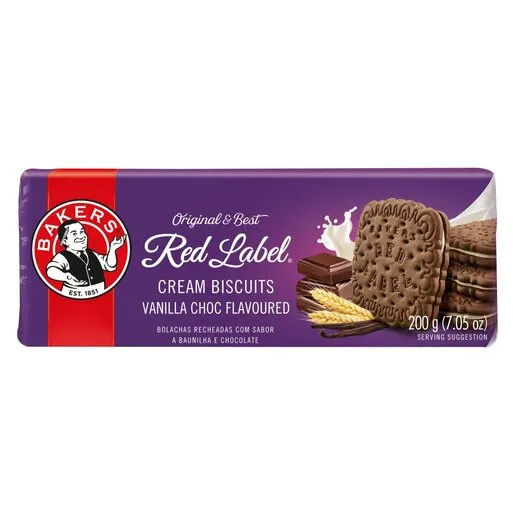 Bakers Red Label Vanilla Cream Biscuits 200g