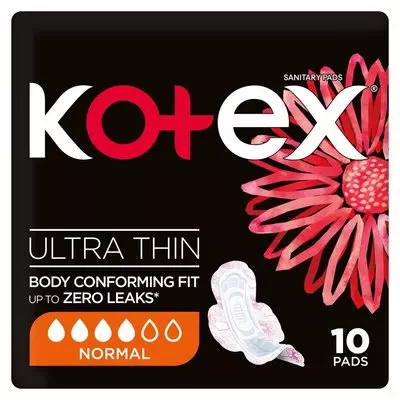 Kotex Ulta Thin Pads Black Normal + Wings 10ea Kotex Ulta Thin Pads Black Normal + Wings 10ea