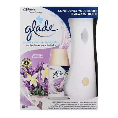 Glade Auto 3 in 1 Airfrshner Lavender & Vanilla Glade Auto 3 in 1 Airfrshner Lavender & Vanilla