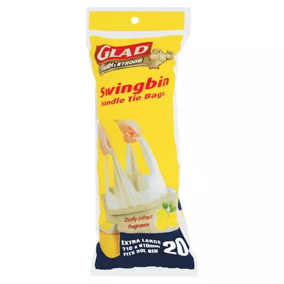 Glad Hang Tie Swing Bin Bags 20ea