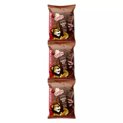 Simba Potato Chips Smoked Beef 3 Pack x 25g Simba Potato Chips Smoked Beef 3 Pack x 25g