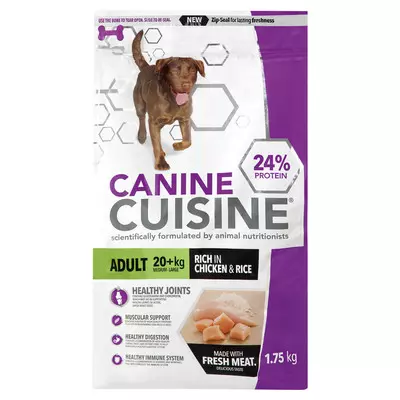 Canine Cuisine Dog Food Adult Large Bree d Chicken and Rice 1.75kg