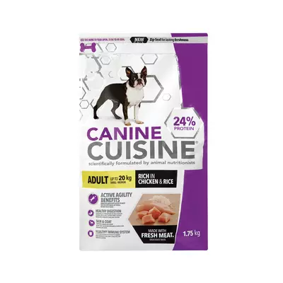 Canine Cuisine Dog Food Adult Small Bree Chicken and Rice 1.75kg Canine Cuisine Dog Food Adult Small Bree Chicken and Rice 1.75kg