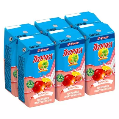Tropika Long Life Mango Peach 200ml x 6 Tropika Long Life Mango Peach 200ml x 6