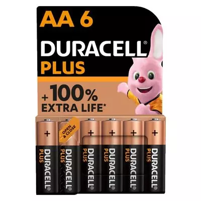 Duracell Plus Aa Batteries 6 Pack