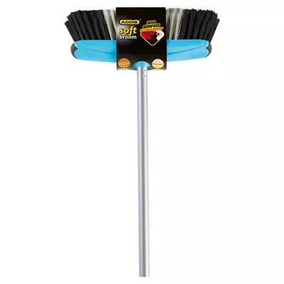 Addis Push In Broom Soft Blue Addis Push In Broom Soft Blue