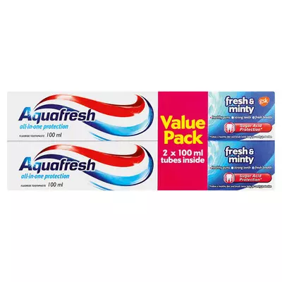 Aquafresh Fresh & Minty Family 100g 2ea