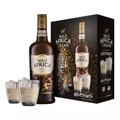 Wild Africa Cream & Glass Pack 750ml Wild Africa Cream & Glass Pack 750ml