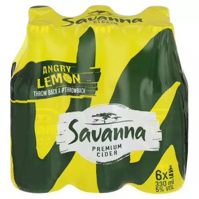 Savanna Cider Angry Lemon NRB 330ml x 6