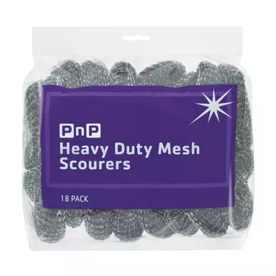 PnP Heavy Duty Mesh Scourers 18ea