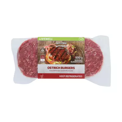 PnP Ostrich Burgers 500g