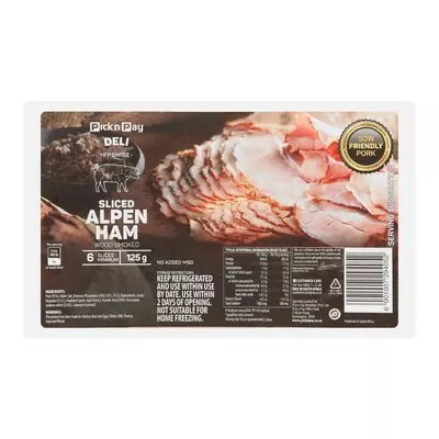 PnP Sliced Alpen Ham 125g