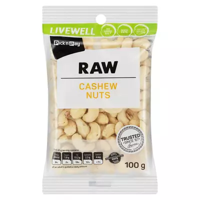 PnP Live Well Raw Cashew 100g