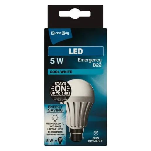 PnP 5w Bayonet Cap Rechargeable Cool White Emergency & Loadshedding PnP 5w Bayonet Cap Rechargeable Cool White Emergency & Loadshedding