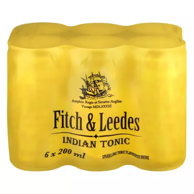 Fitch & Leedes Indian Tonic Can 200ml x 6 Fitch & Leedes Indian Tonic Can 200ml x 6