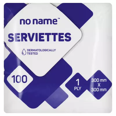 No Name Serviettes White 100's No Name Serviettes White 100's