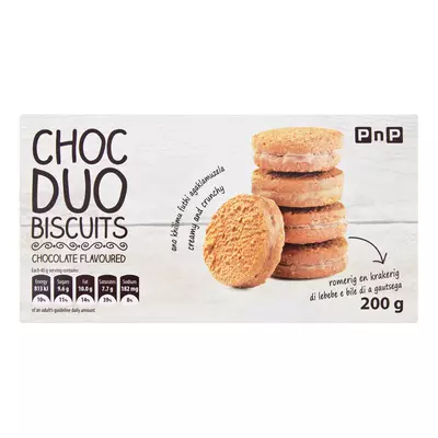 PnP Choc Duo Biscuits 200g