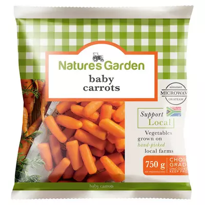 Natures Garden Baby Carrots 750g Natures Garden Baby Carrots 750g